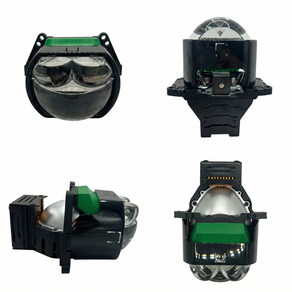 3-Inch Square Bi-LED Projector Lens with Dual Direct Projection Lenses