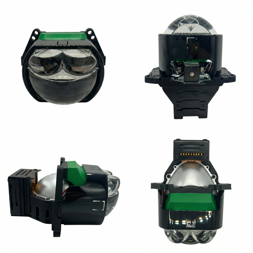 3-Inch Square Bi-LED Projector Lens with Dual Direct Projection Lenses