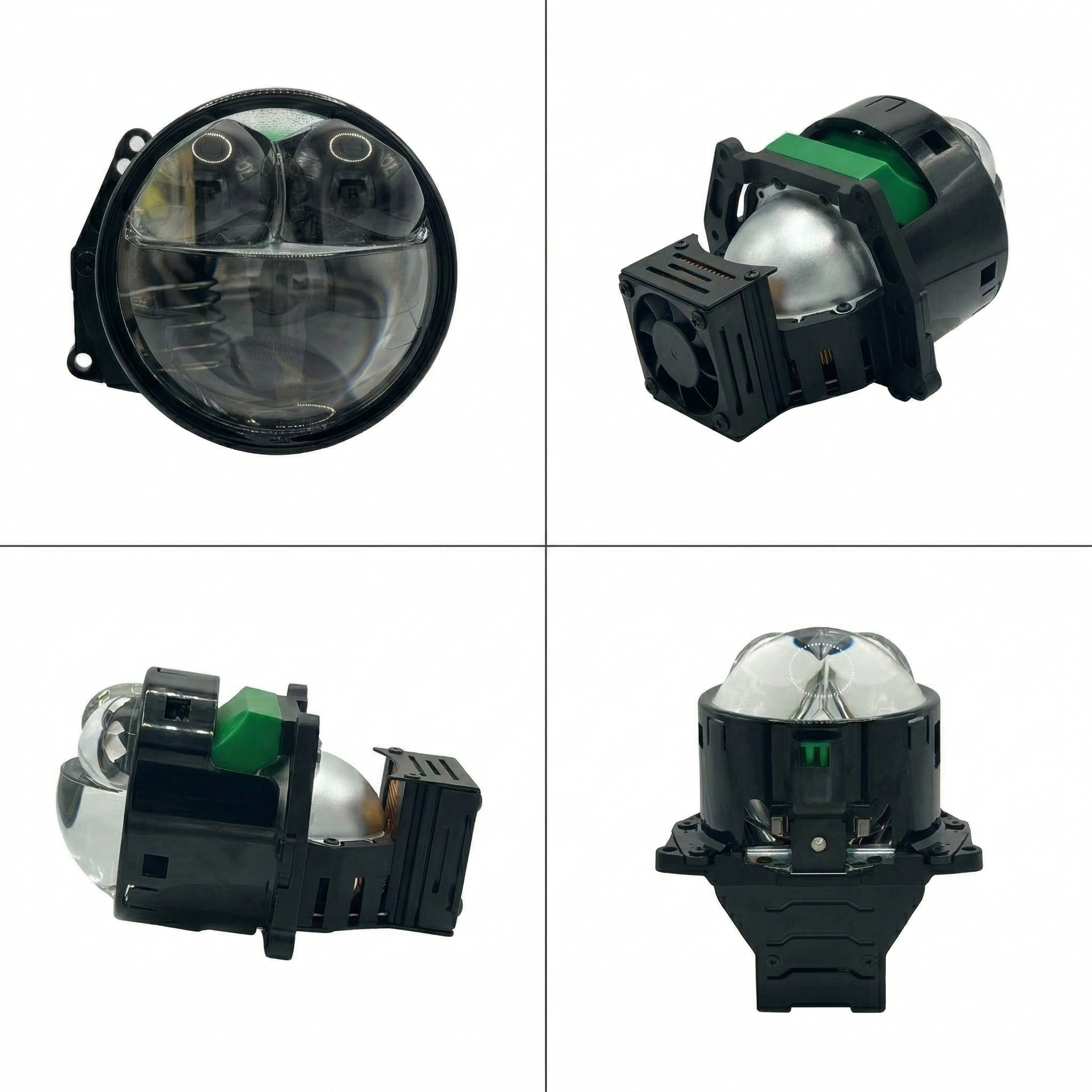 3-Inch Round Bi-LED Projector Lens with Dual Direct Projection